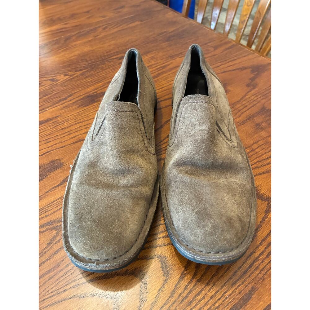 John Varvatos Brown Suede Loafers